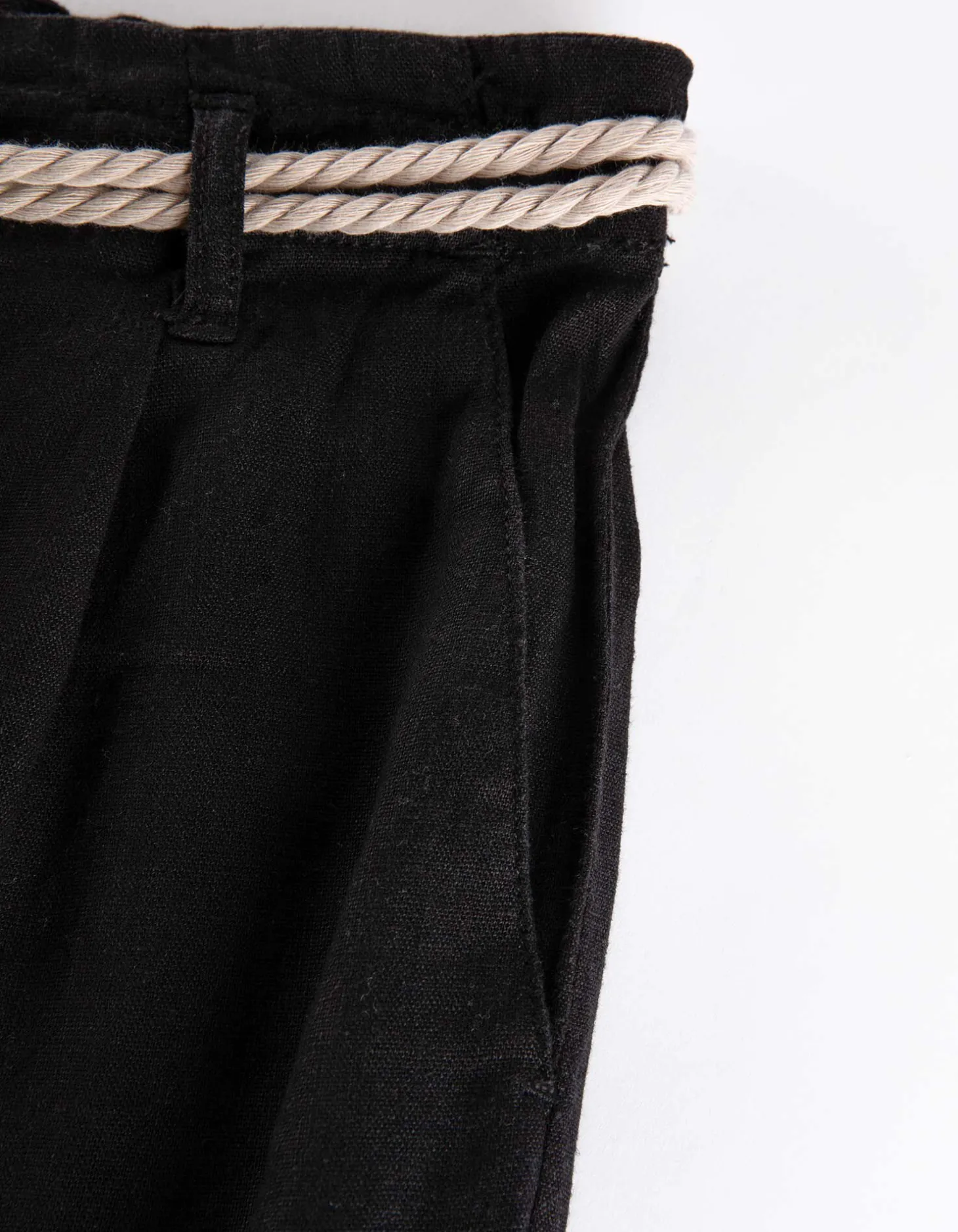 Culotte - Linnenmix - zwart