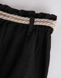 Culotte - Linnenmix - zwart