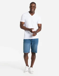 Denim short - blauw