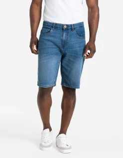 Denim short - blauw