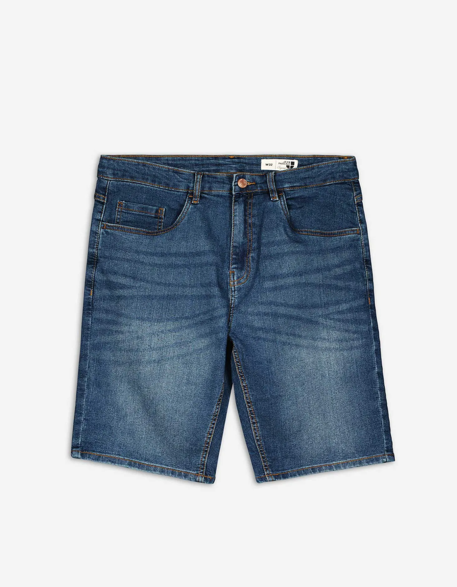 Denim short - donkerblauw