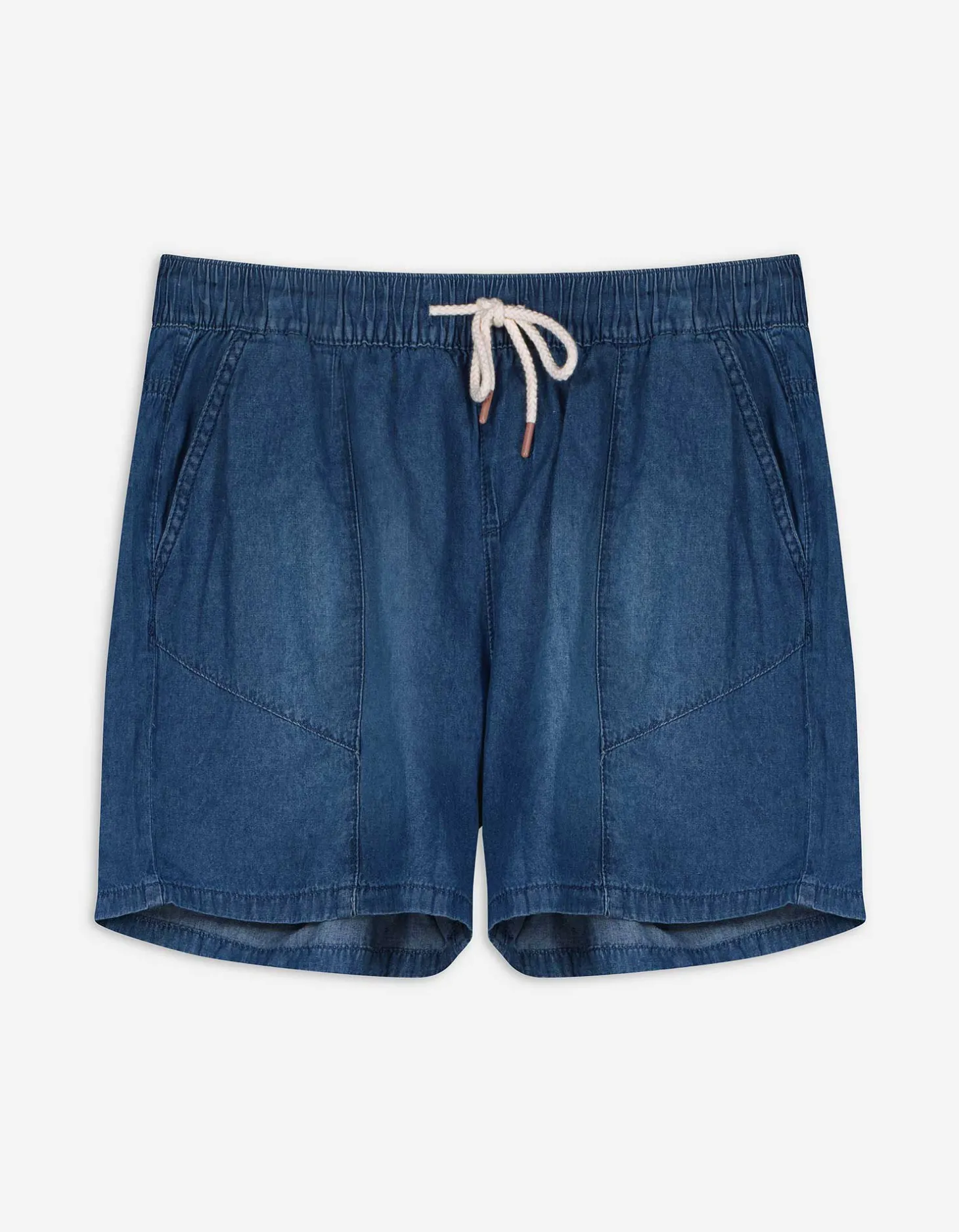 Denim short - Elastische band - blauw