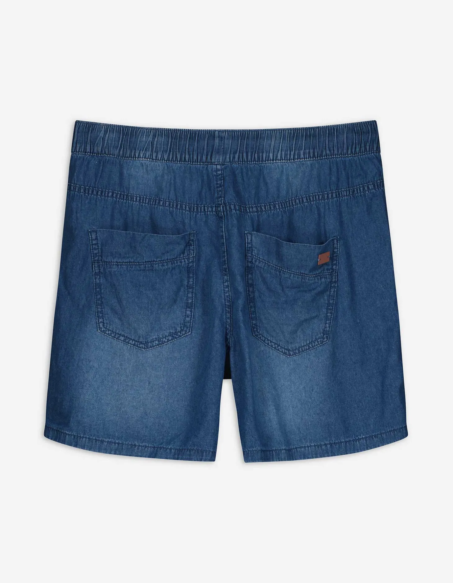 Denim short - Elastische band - blauw