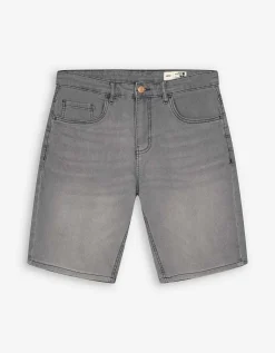 Denim short - grijs
