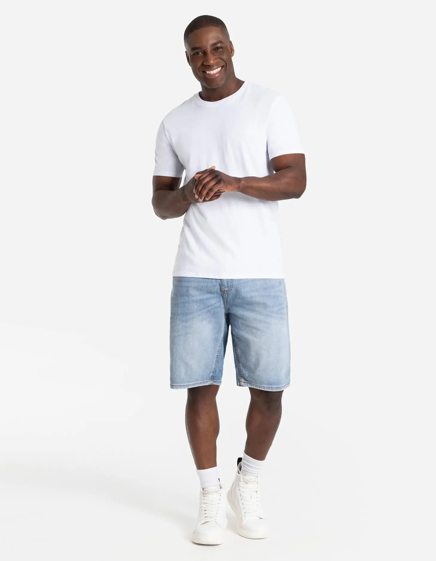 Denim short - lichtblauw