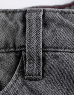 Denim short - Straight fit - grijs