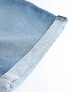 Denim short - Vaste pijpomslag - blauw
