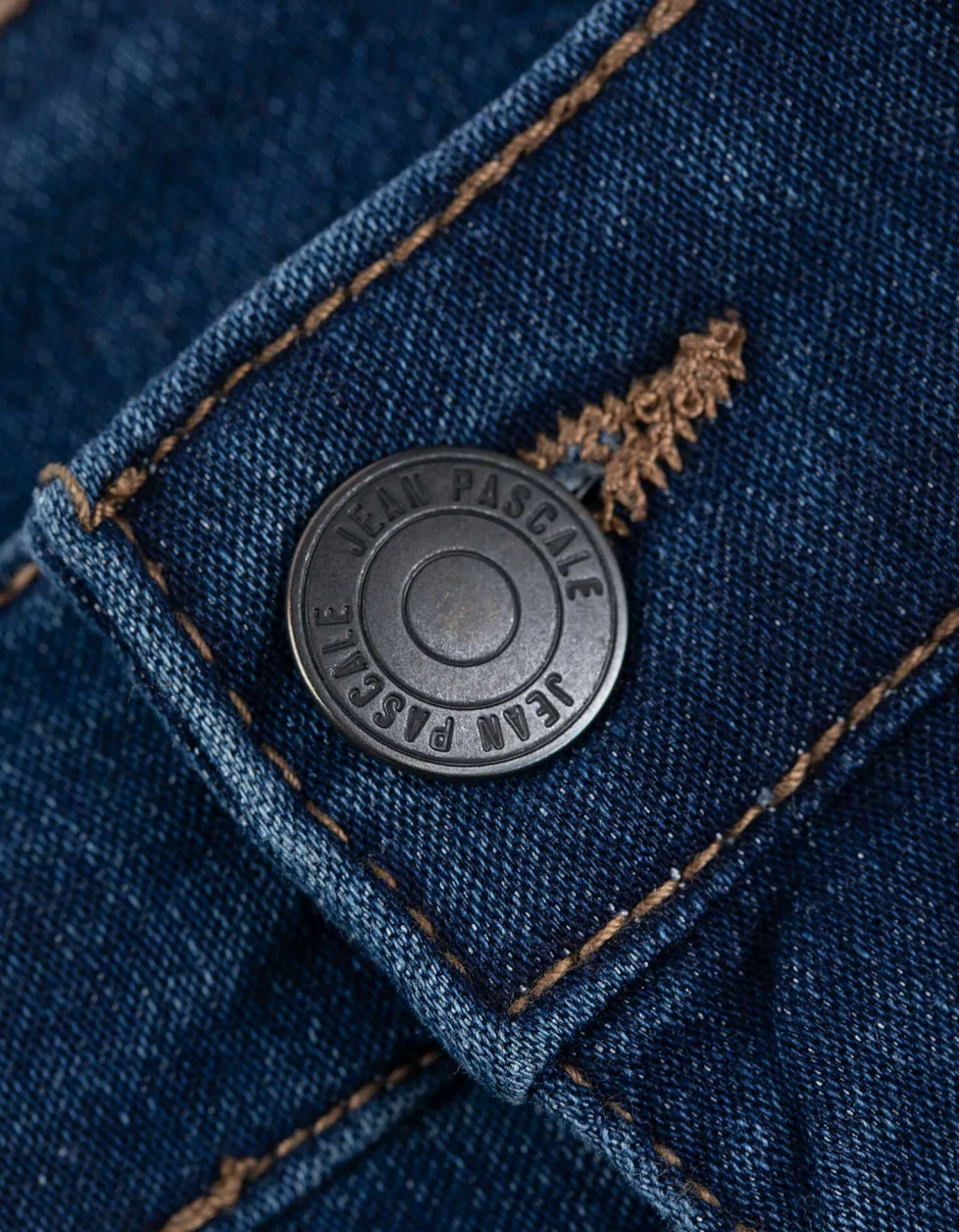 Denim short - Vaste pijpomslag - donkerblauw