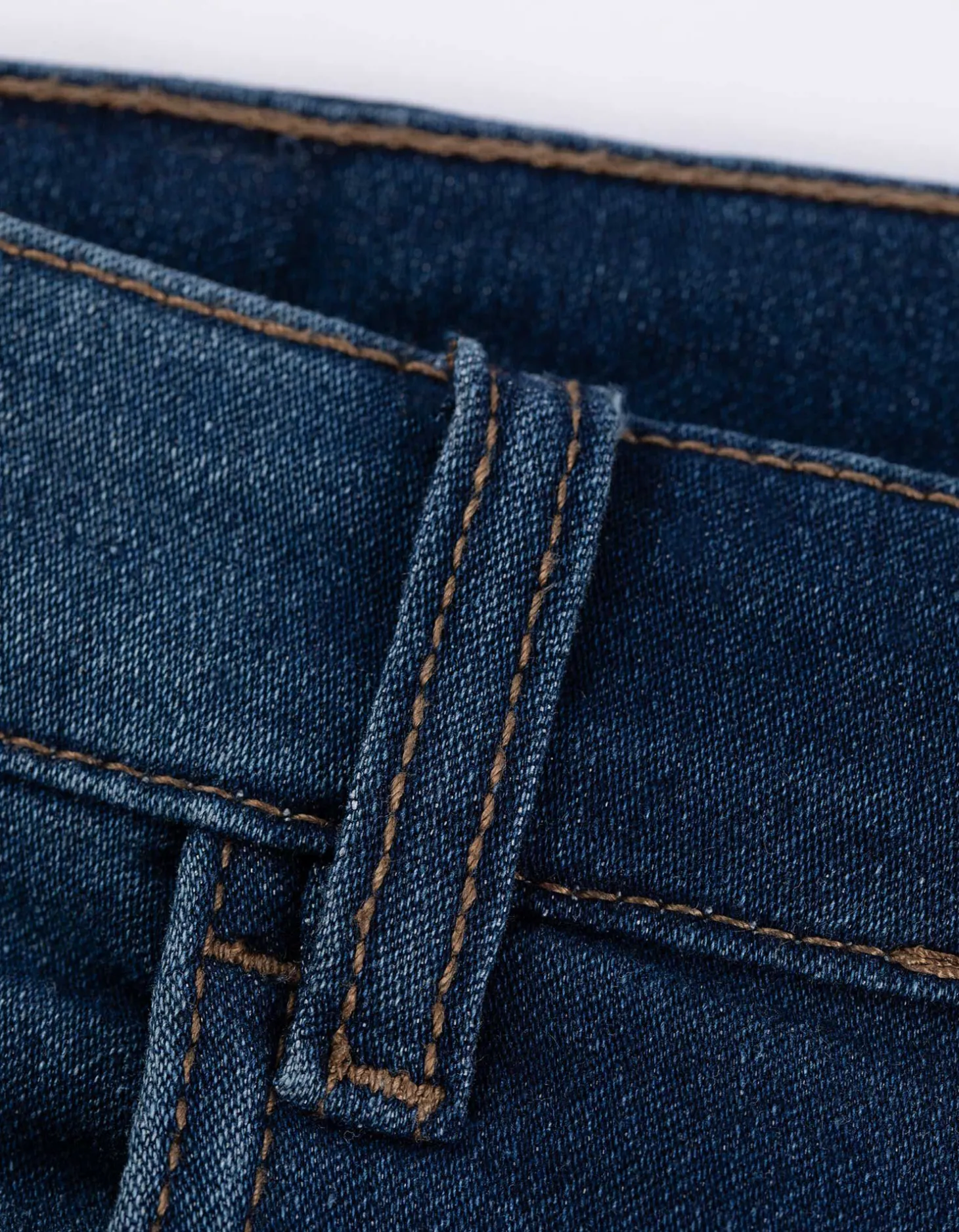Denim short - Vaste pijpomslag - donkerblauw