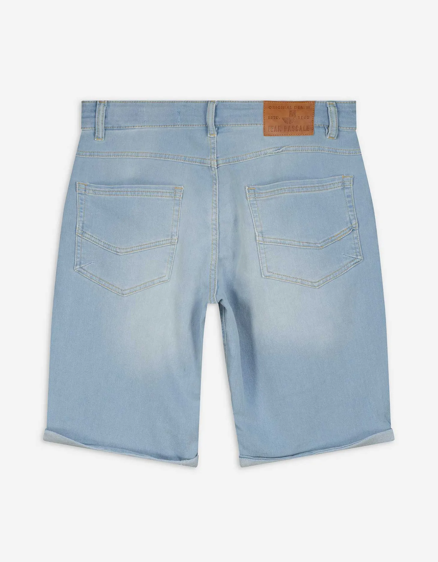Denim short - Vaste pijpomslag - lichtblauw