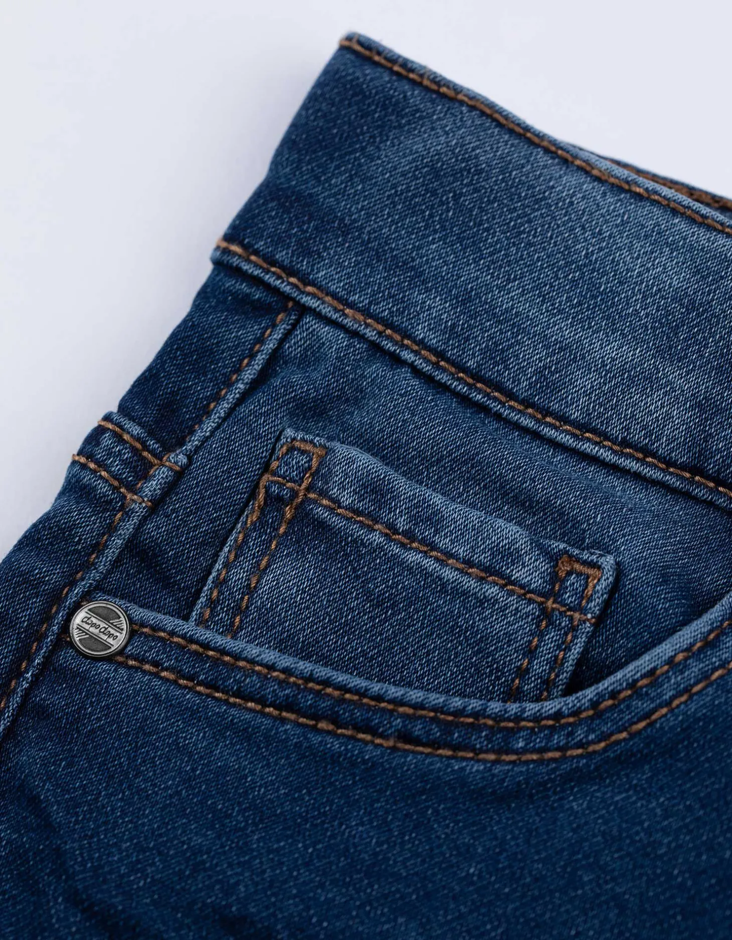 Denim short - Verstelbare zoom - donkerblauw