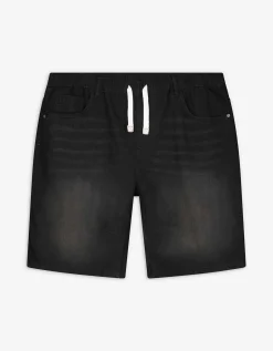Denim short - zwart