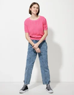 Gebreid overhemd - Breigoed - pink