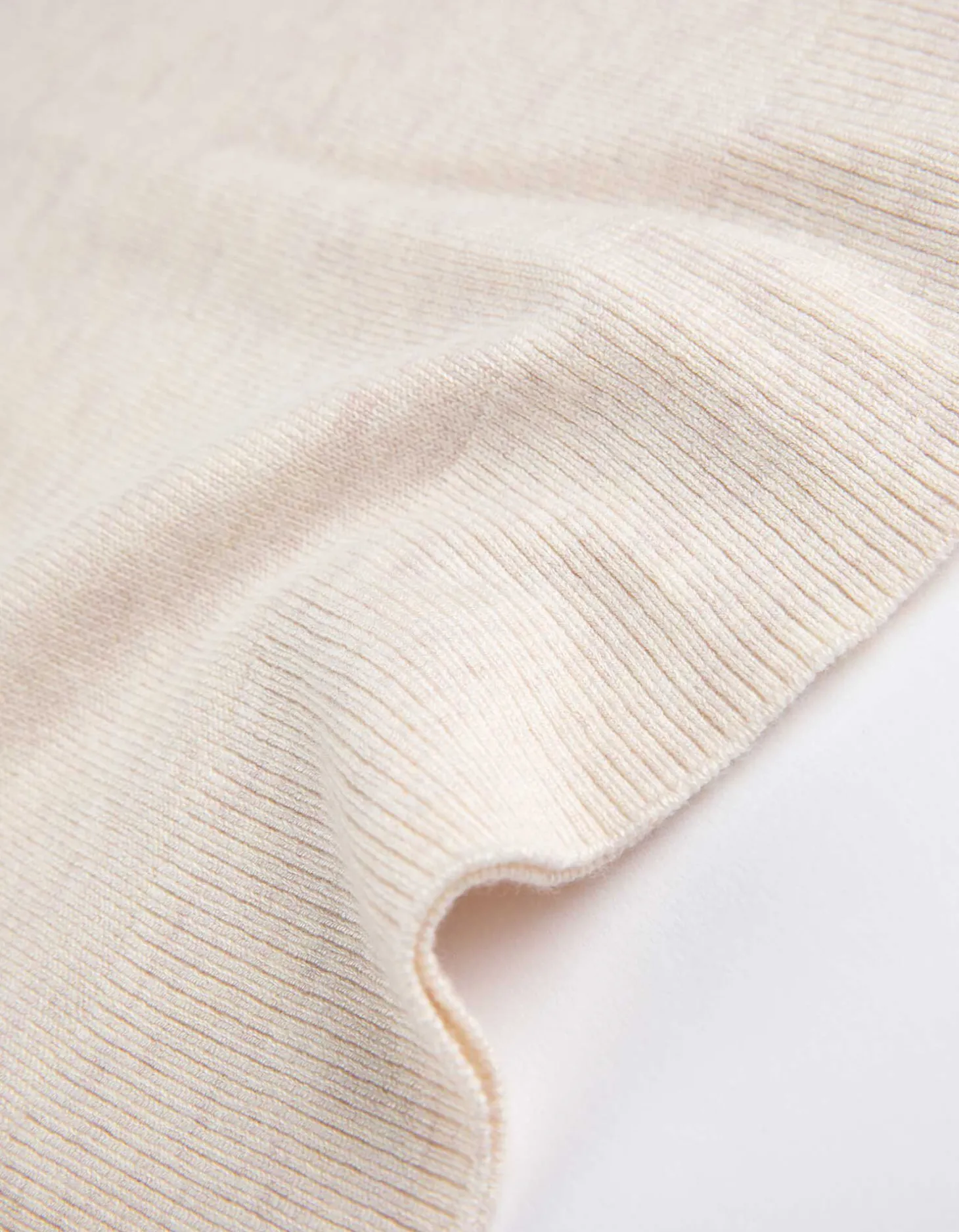 Gebreid overhemd - Viscosemix - beige