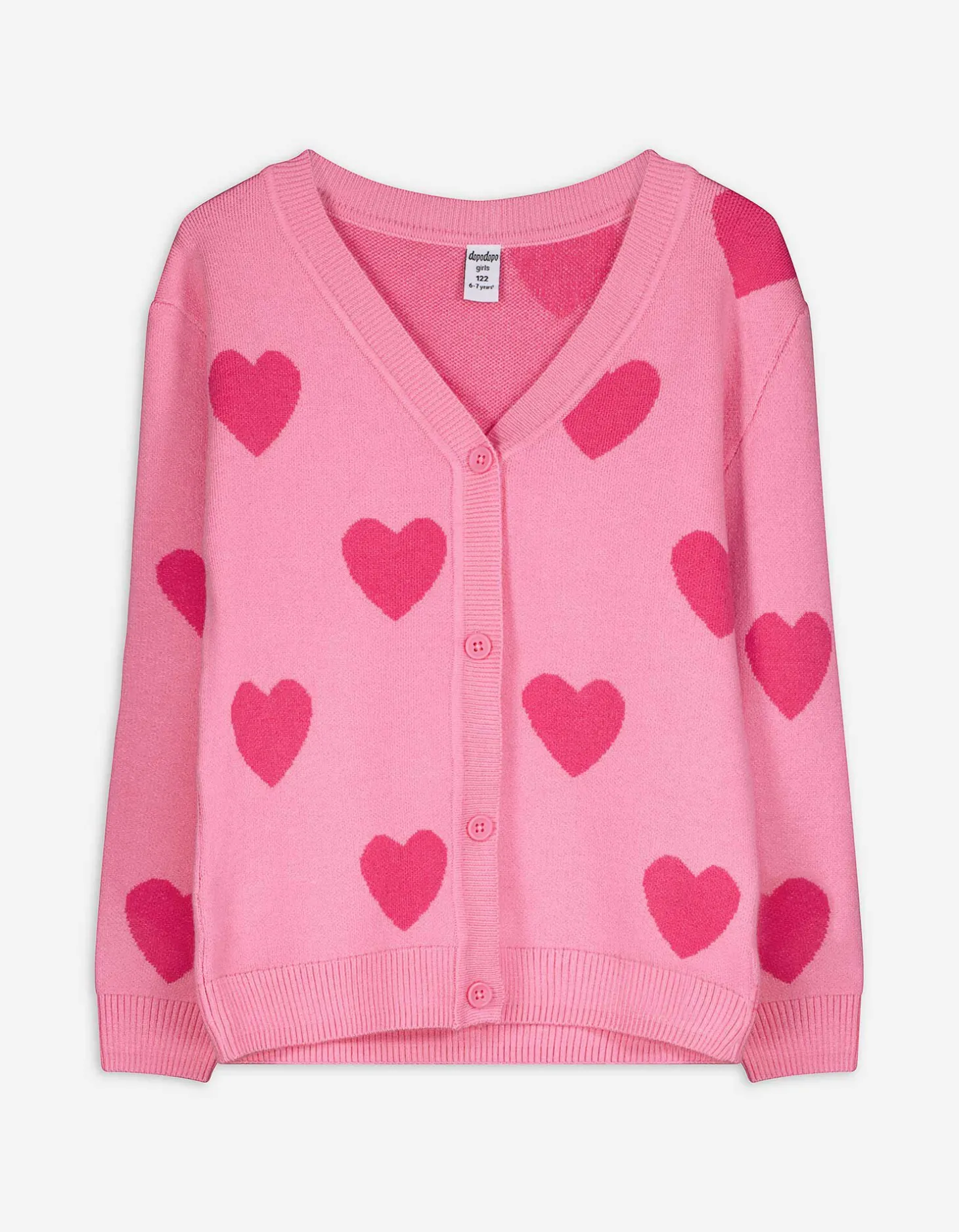 Gebreid vest - Motief all-over - pink