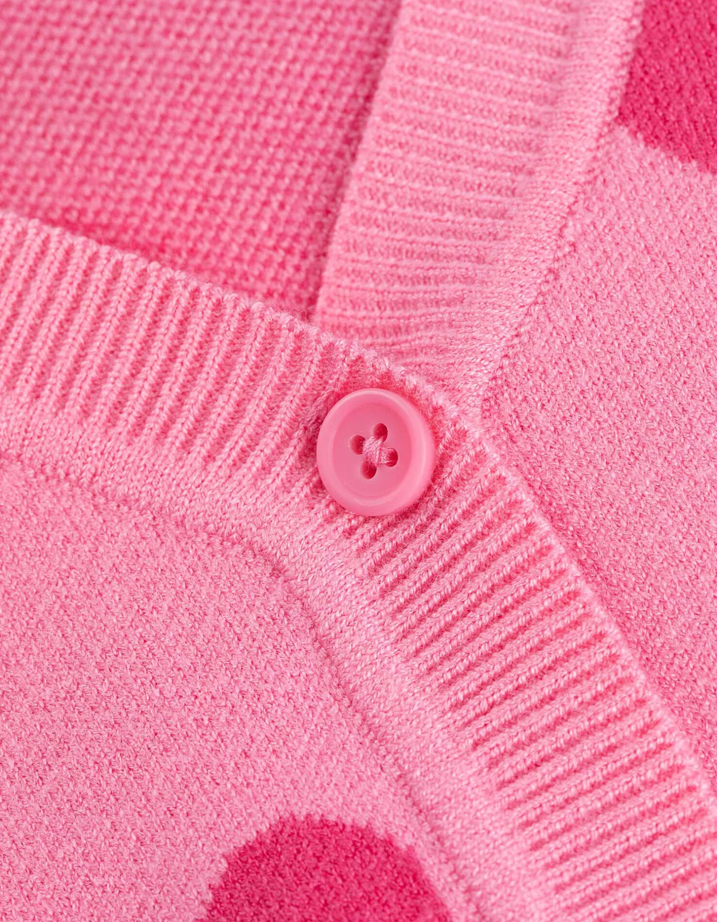 Gebreid vest - Motief all-over - pink