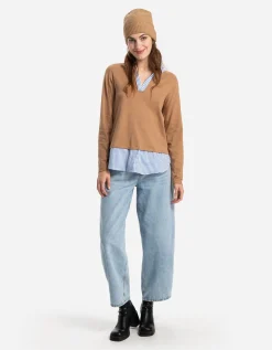 Gebreide muts - Omslag - beige