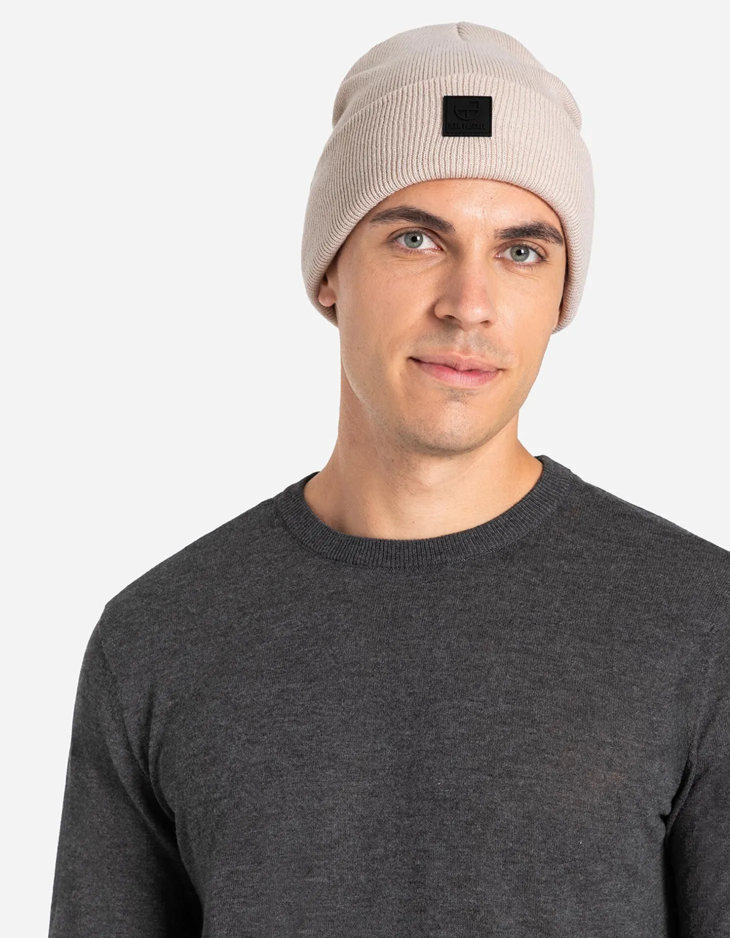 Gebreide muts - Omslag - beige