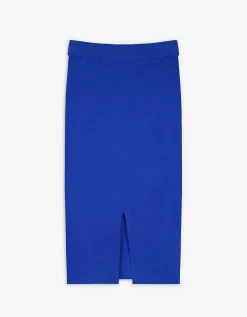 Gebreide rok - Viscosemix - donkerblauw