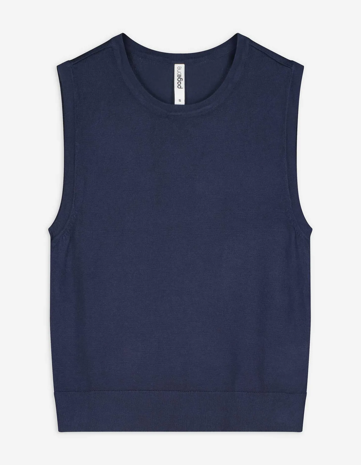 Gebreide top - Viscosemix - donkerblauw