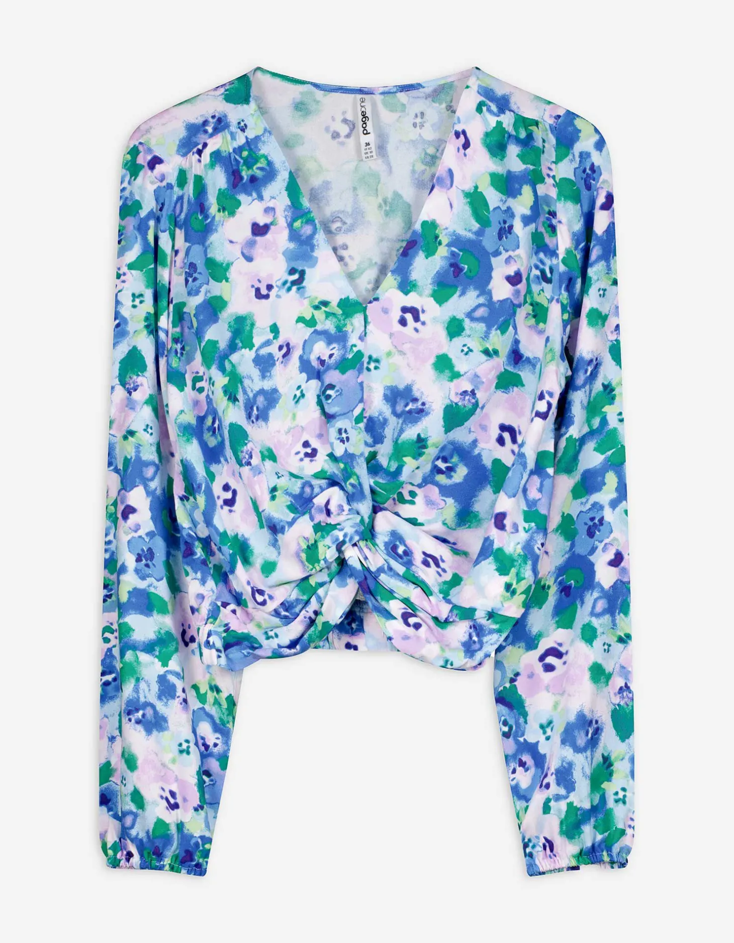 Gesneden shirt met lange mouwen - LENZING™ ECOVERO™ - wit