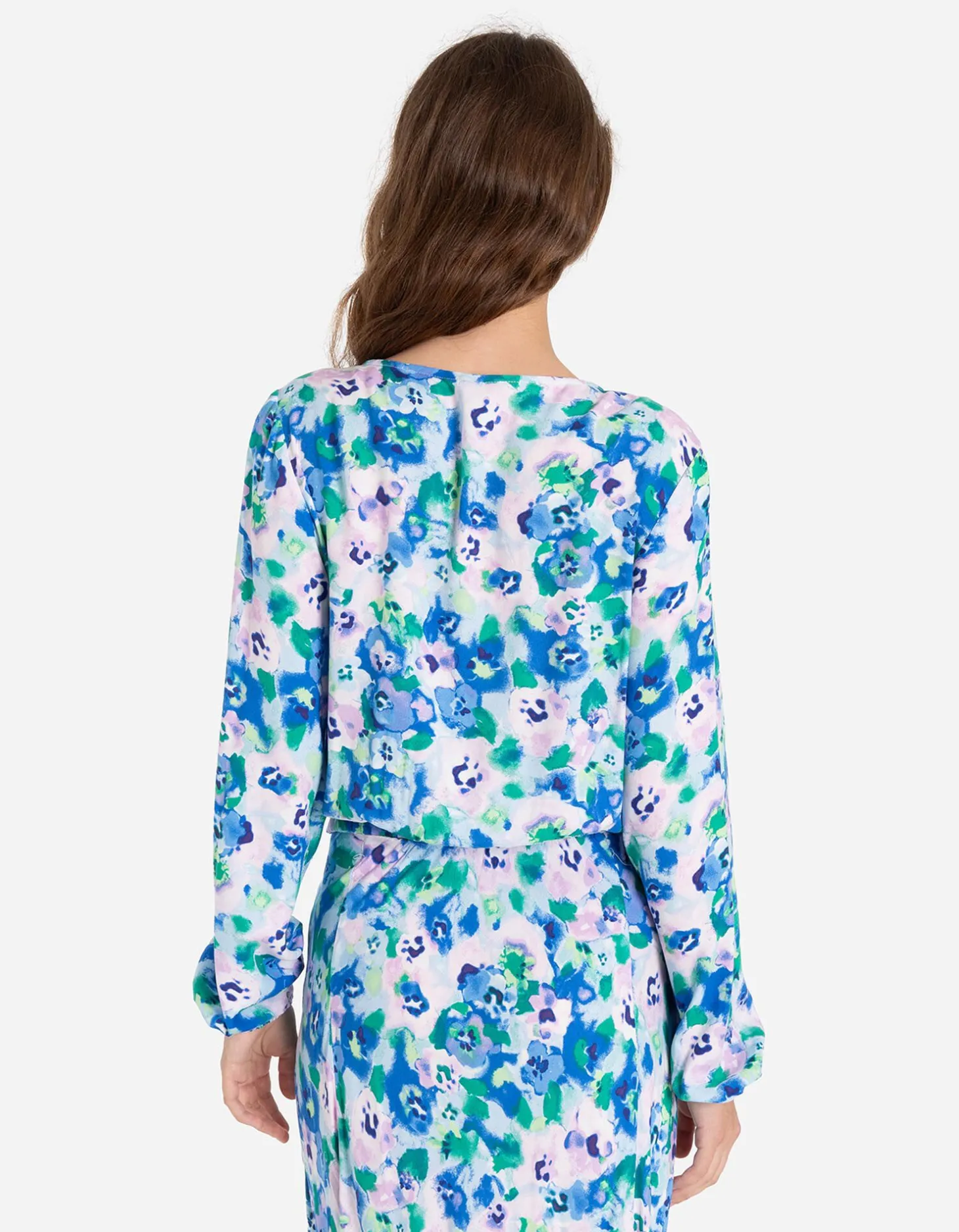 Gesneden shirt met lange mouwen - LENZING™ ECOVERO™ - wit