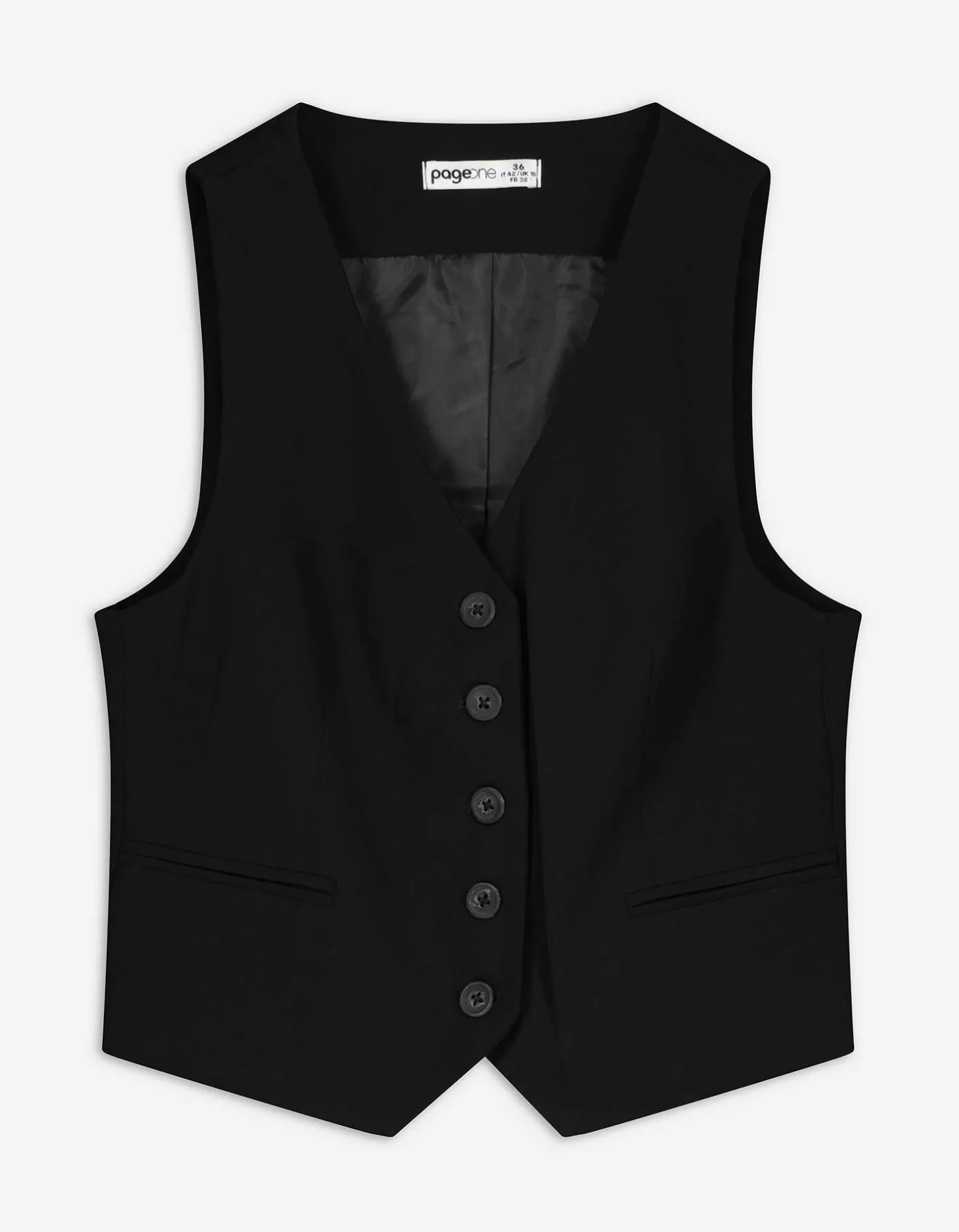 Gilet - Effen - zwart