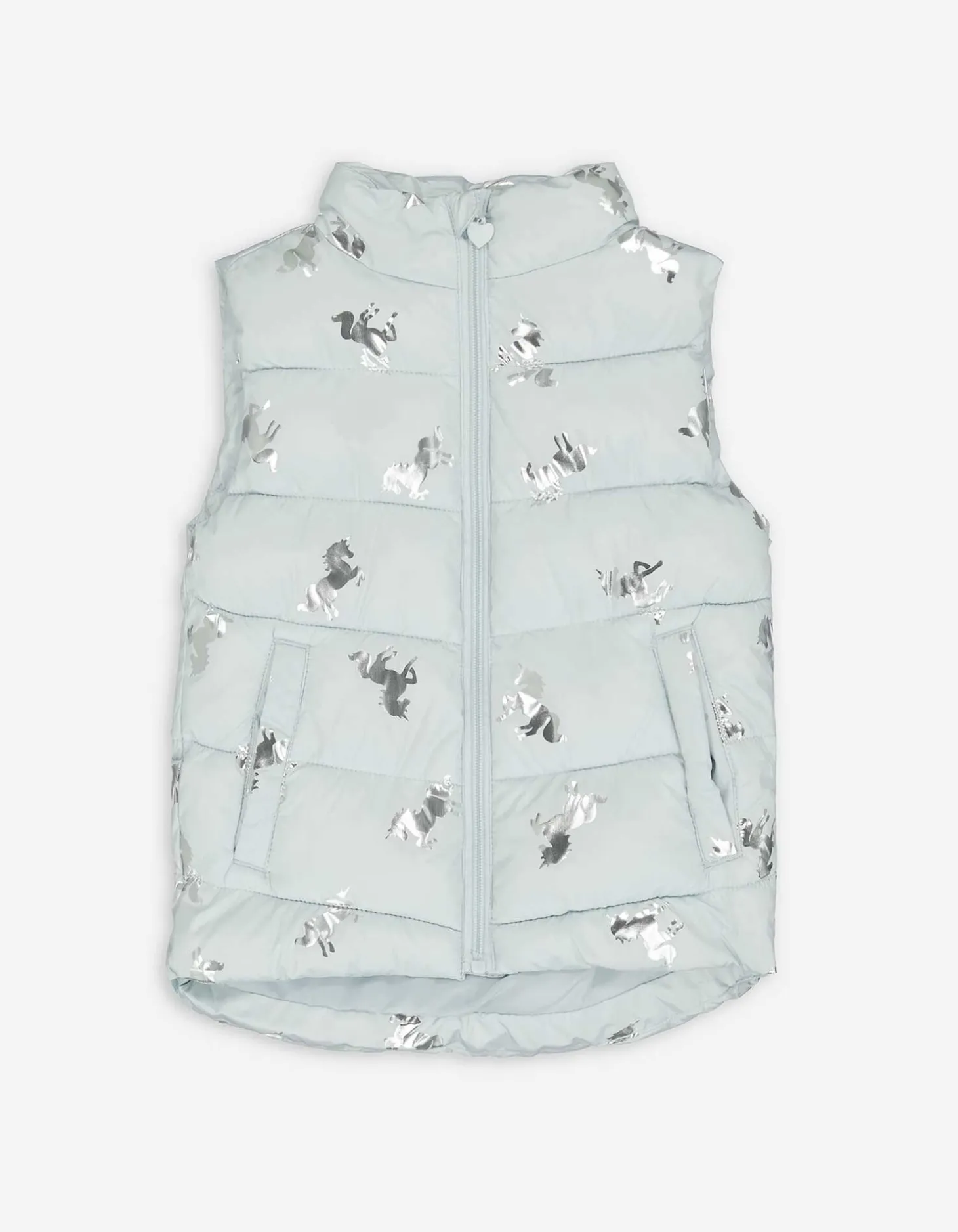 Gilet - Motief all-over - turkoois