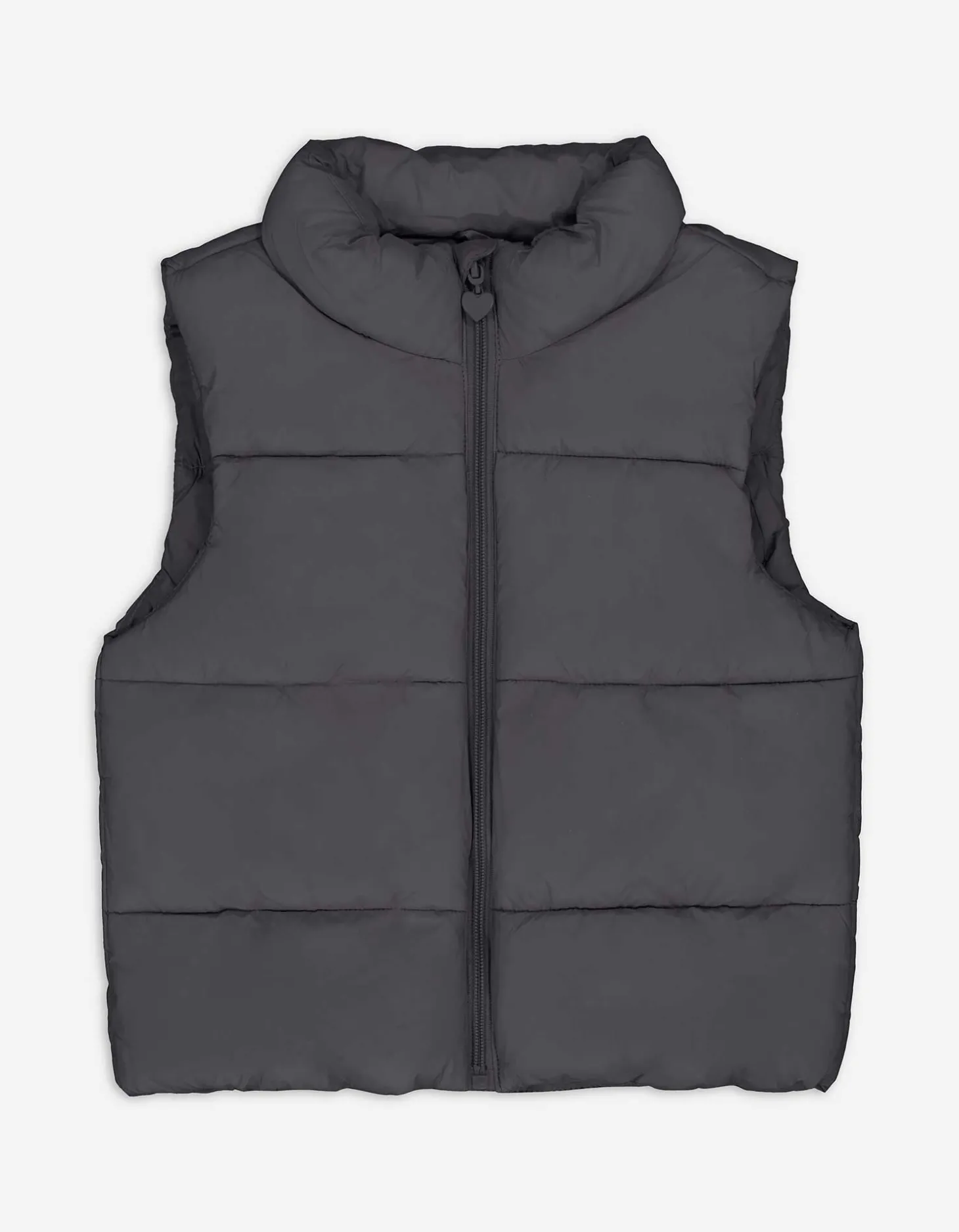 Gilet - Ritssluiting - donkergrijs