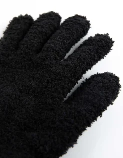 Handschoenen - Pluche - zwart
