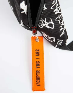 Heuptas - Print all-over - zwart