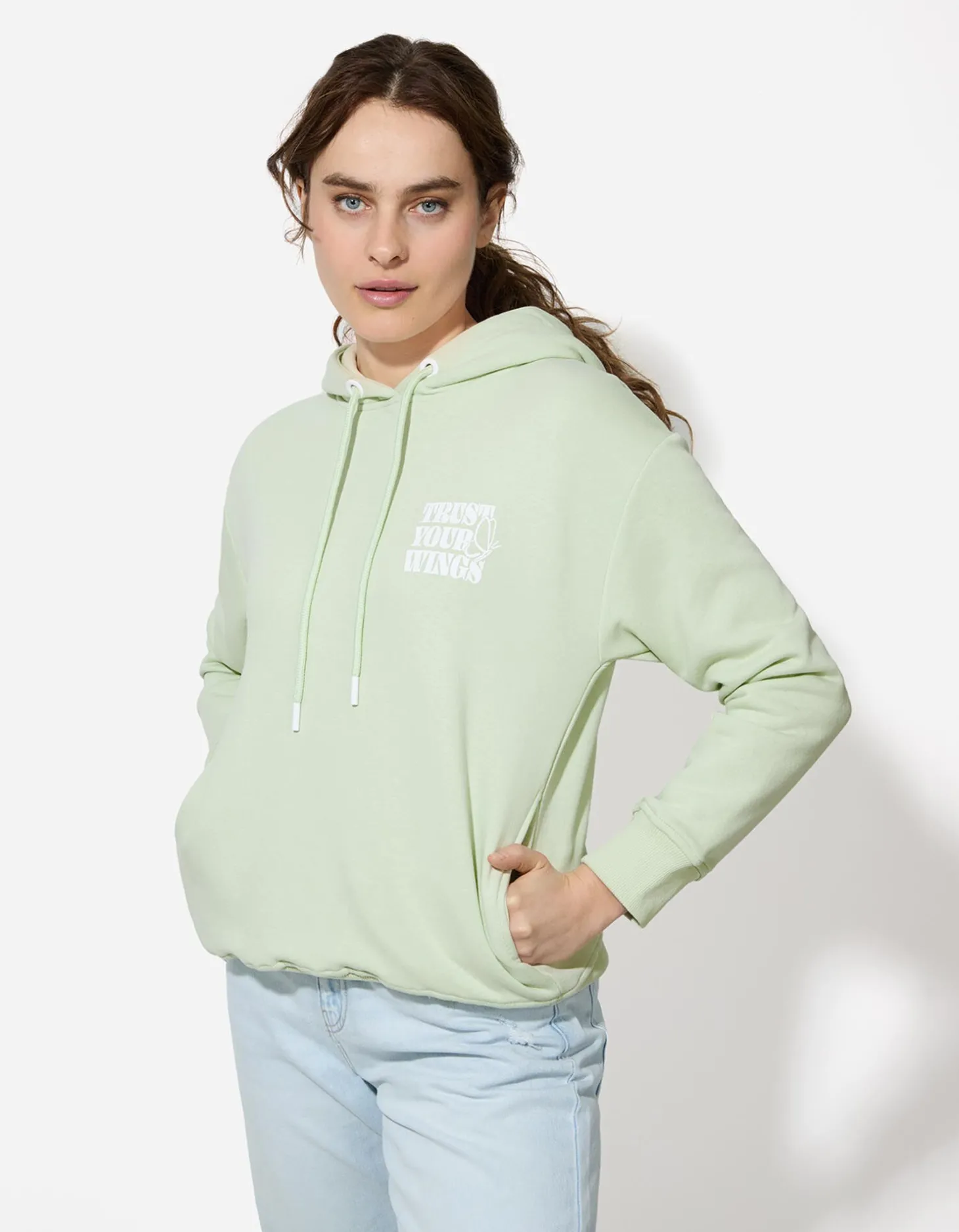 Hoodie - Kap - groen
