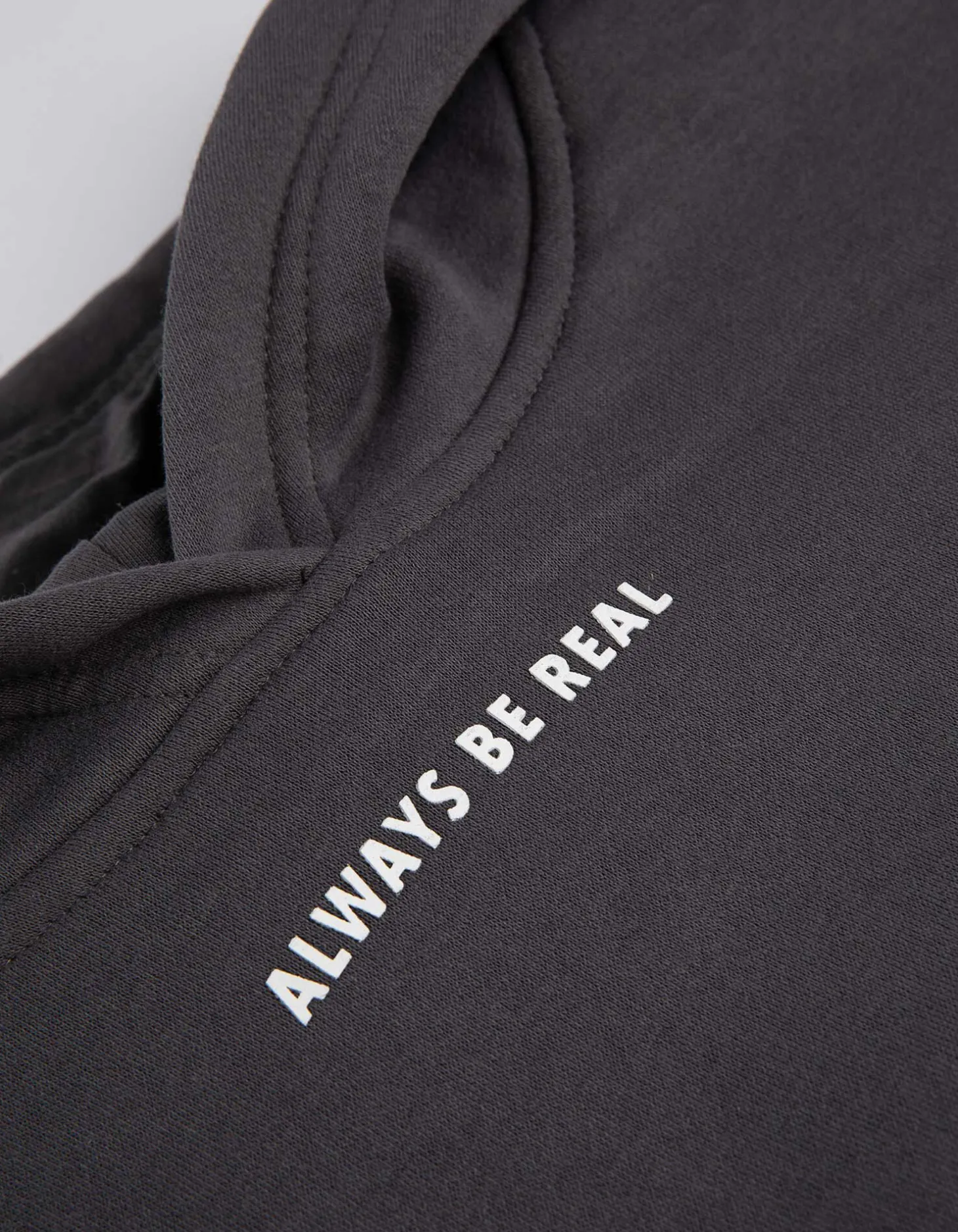 Hoodie - Print - donkergrijs