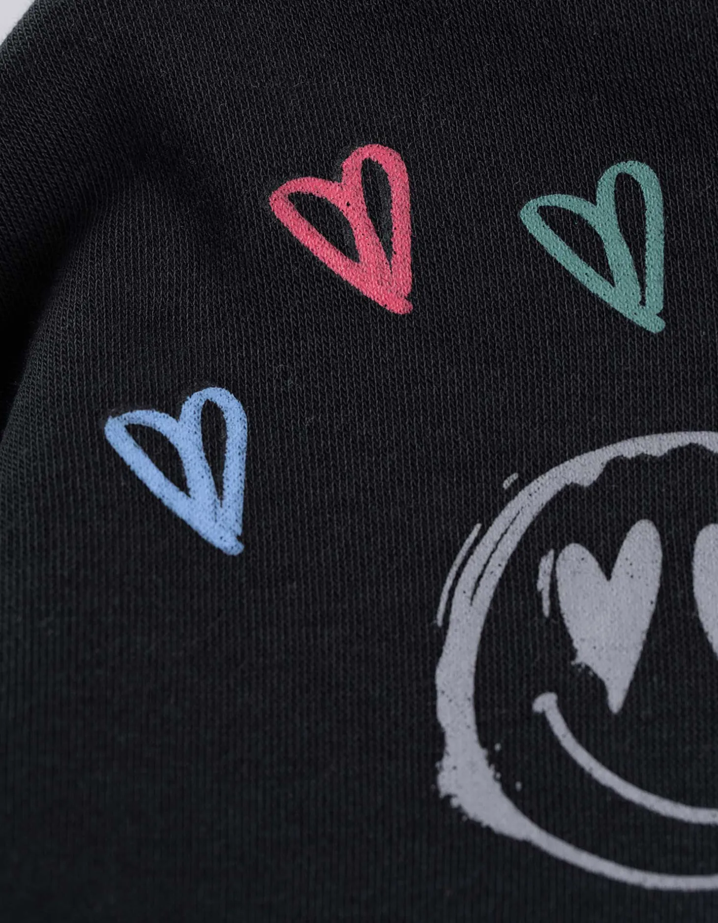 Hoodie - Print all-over - zwart