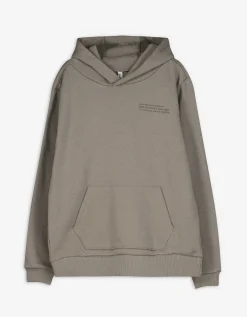 Hoodie - Vooropdruk - donkergroen