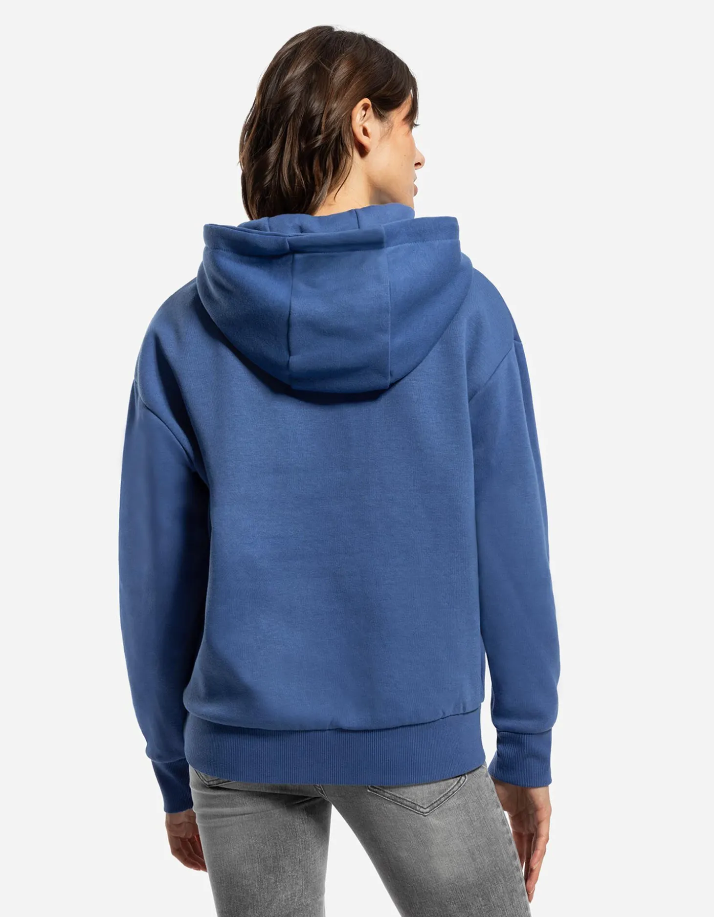 Hoodie - Vooropdruk - donkerblauw