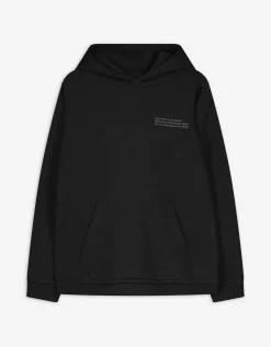 Hoodie - Vooropdruk - zwart
