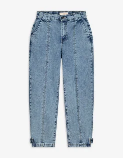 Jeans - Contrastnaden - lichtblauw