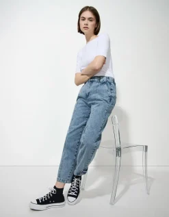 Jeans - Contrastnaden - lichtblauw