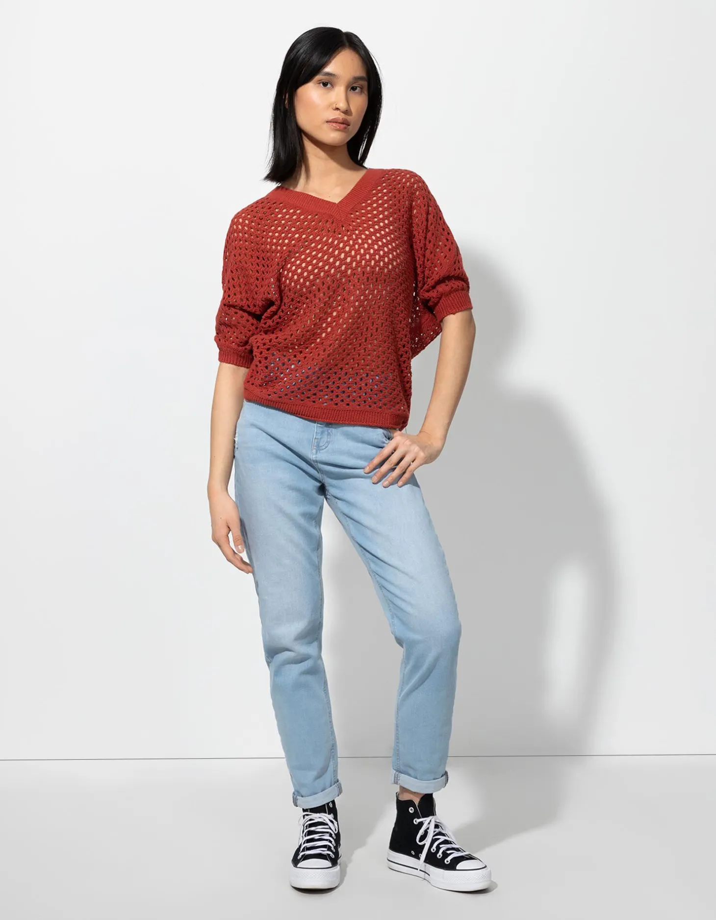 Jeans - Girlfriend fit - lichtblauw