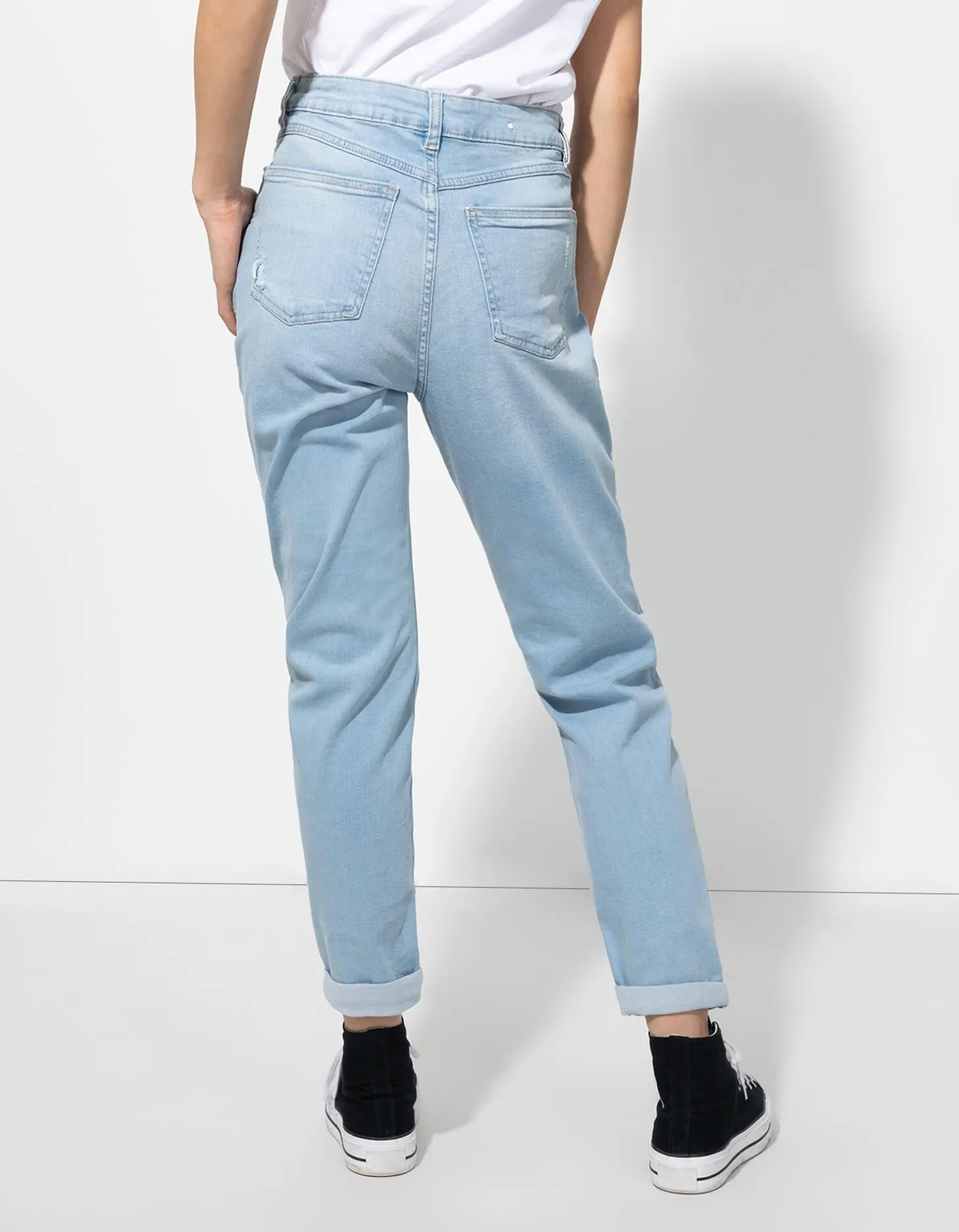 Jeans - Girlfriend fit - lichtblauw