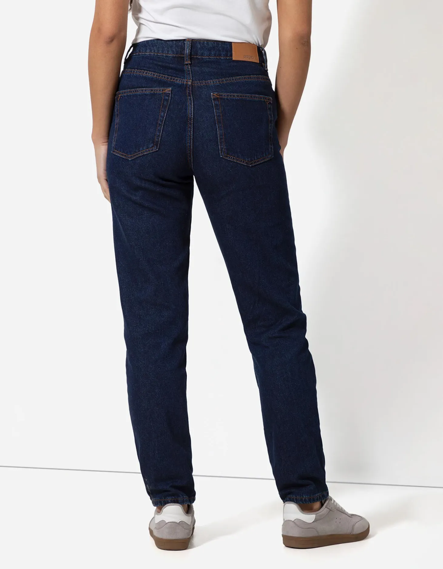 Jeans - Mom Fit - donkerblauw