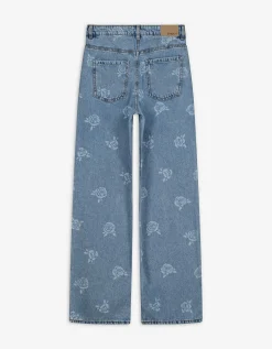 Jeans - Motief all-over - lichtblauw