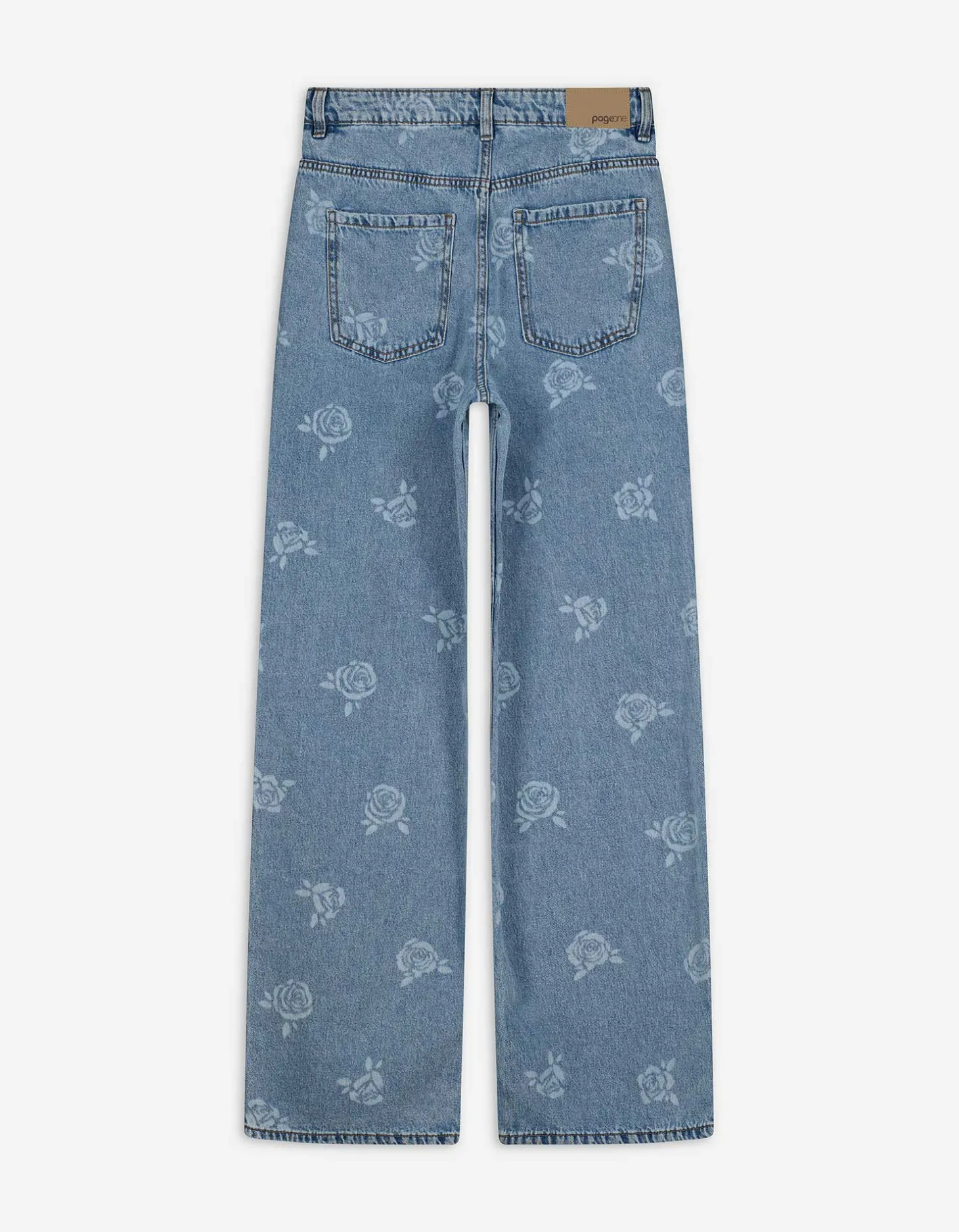 Jeans - Motief all-over - lichtblauw