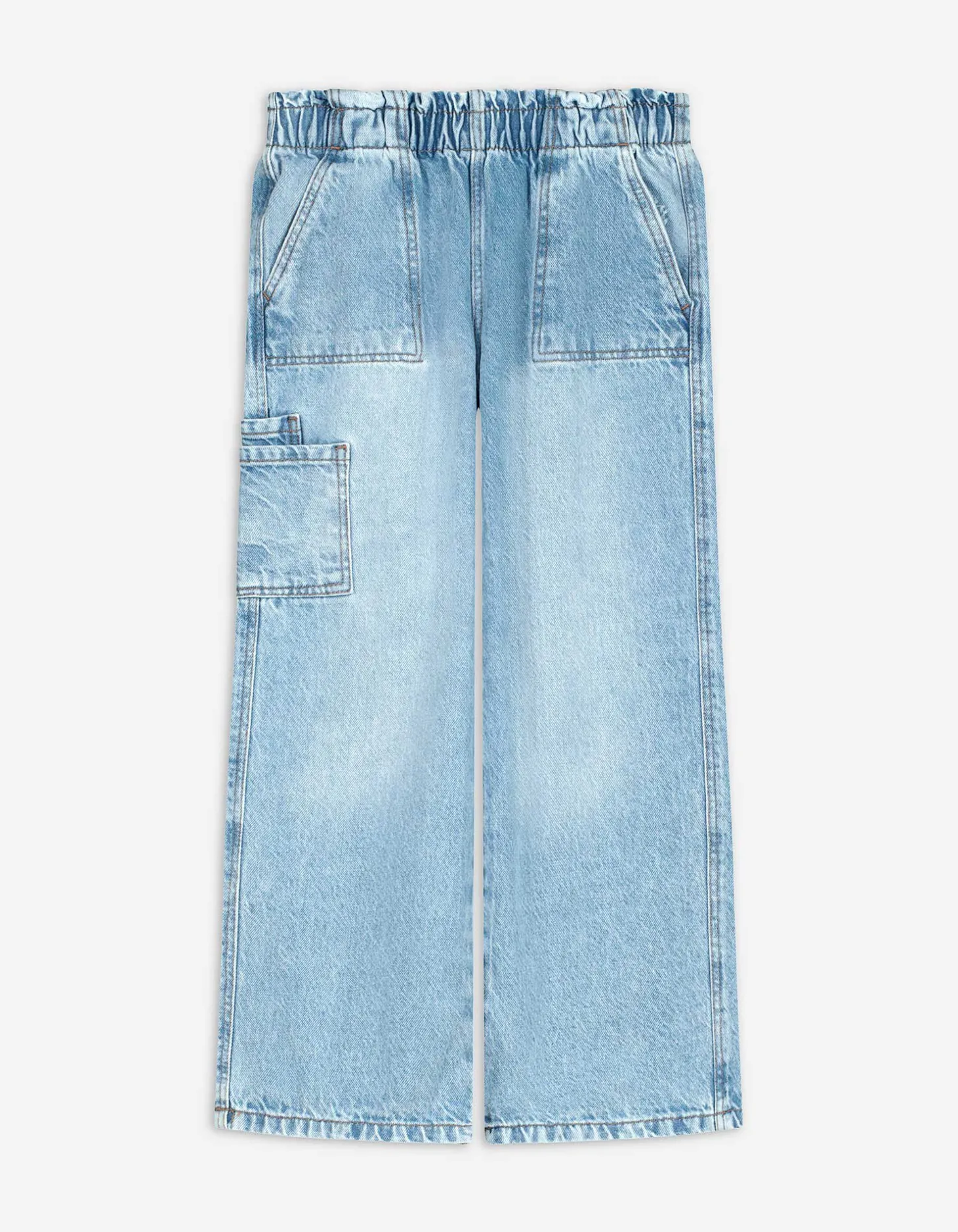Jeans - Opgestikte zakken - lichtblauw