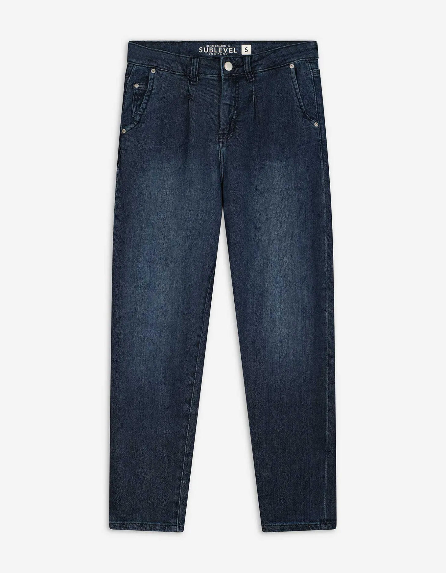 Jeans - Plooi - donkerblauw