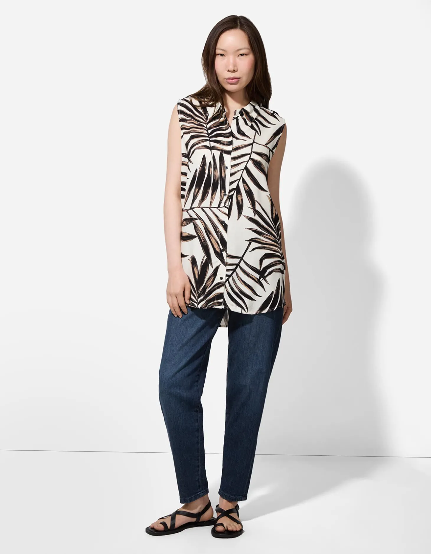 Jeans - Plooi - donkerblauw