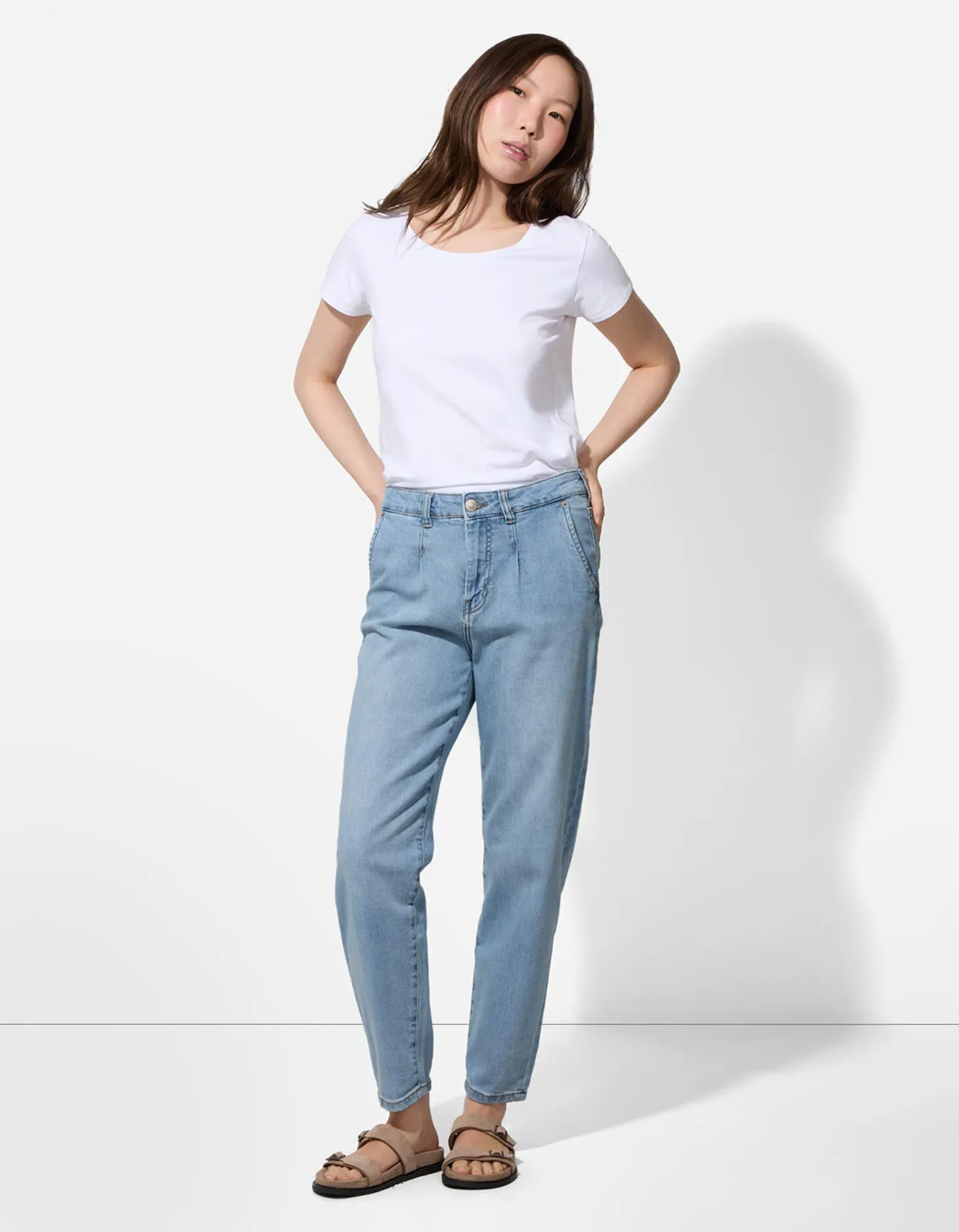 Jeans - Plooi - lichtblauw