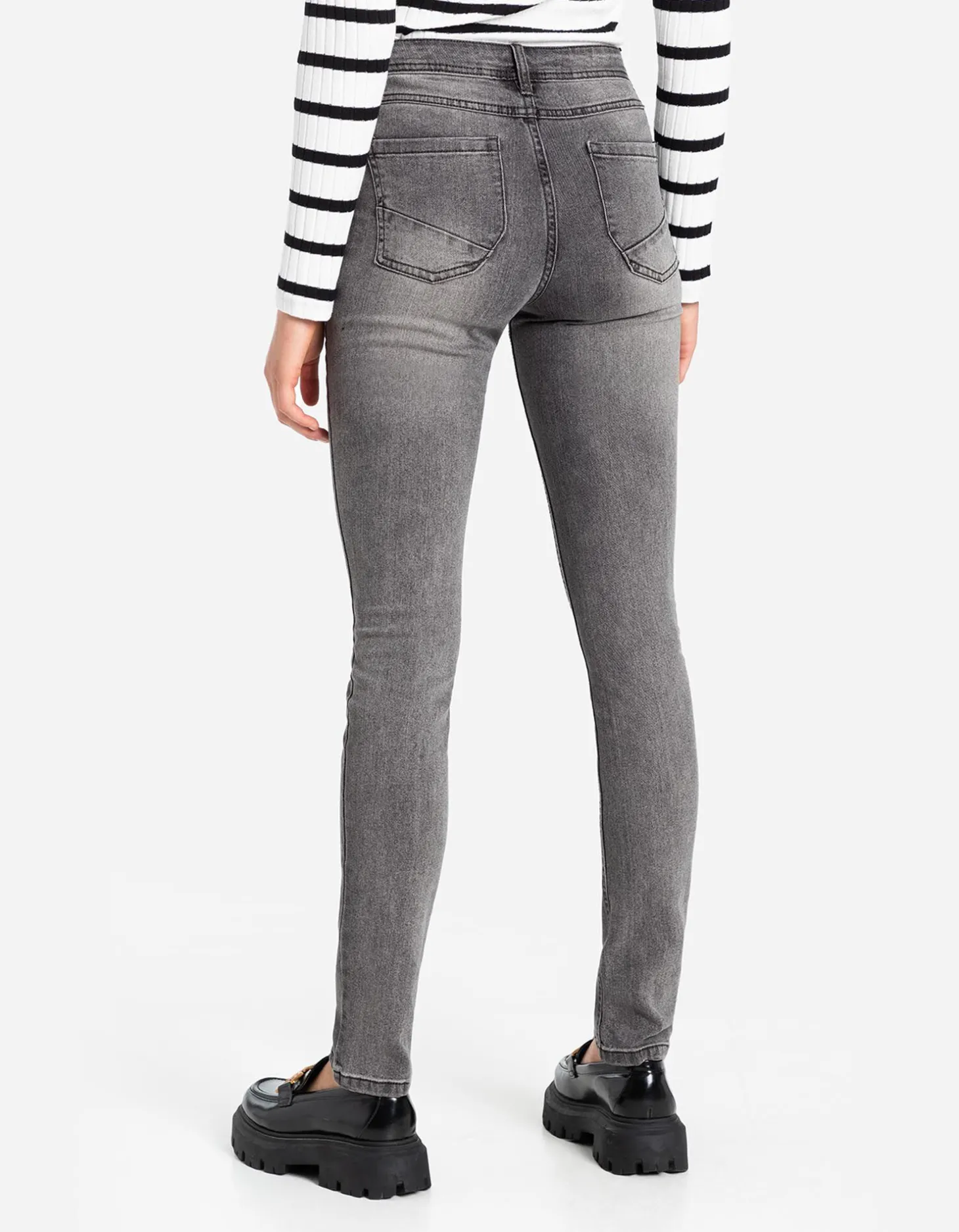 Jeans - Waseffecten - grijs