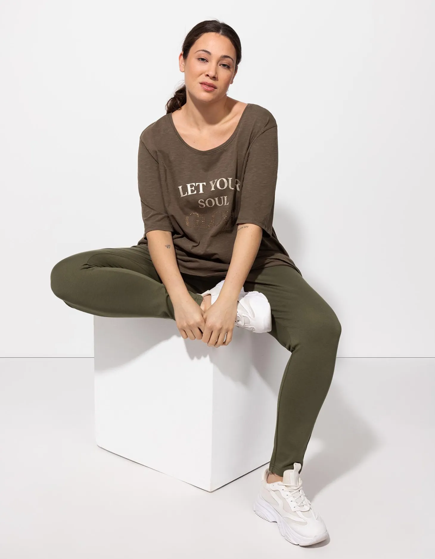 Jogger pants - Koord - donkergroen